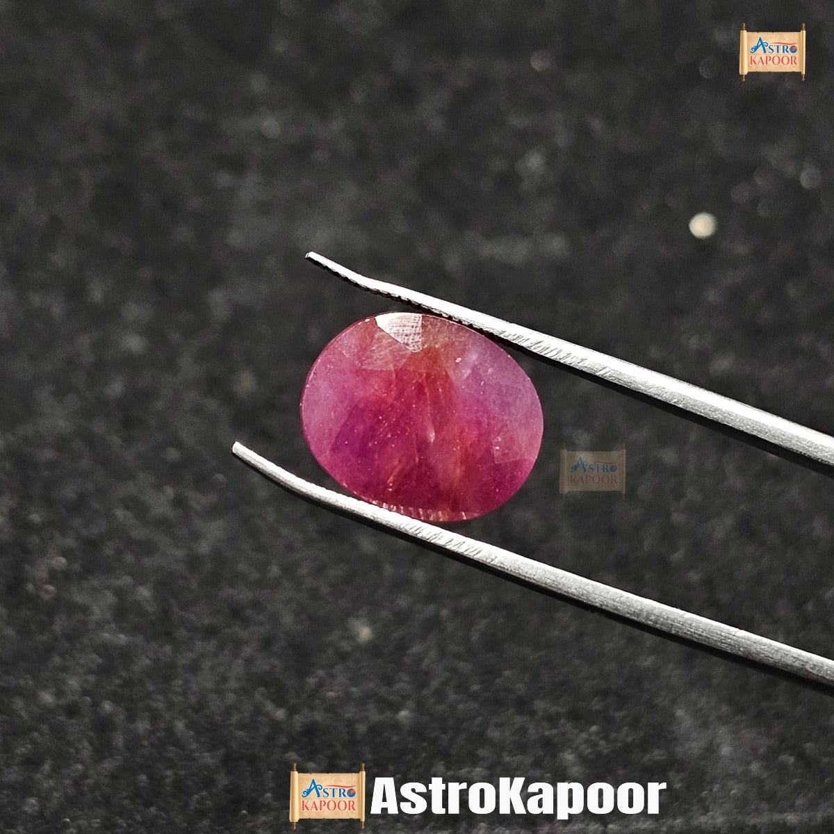 9.52 Carats Natural Purplish Red Ruby 13.87 x 11.30 x 5.24 mm