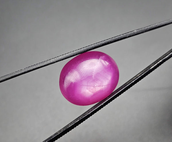 49.53 Carats Natural Johnson Mine Pinkish Red Star Ruby 22.96 x 17.53 x 10.13 mm