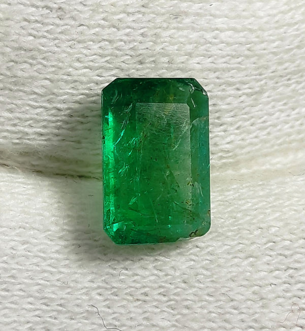 3.49 Carats Natural Zambian Emerald 11.18x7.44x4.8mm