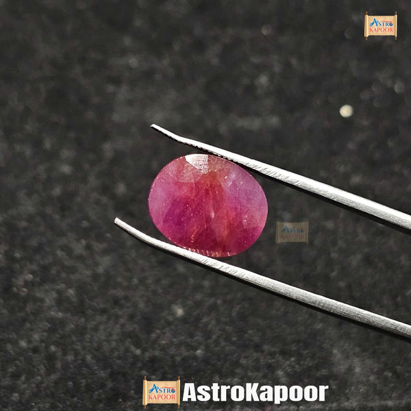 9.52 Carats Natural Purplish Red Ruby 13.87 x 11.30 x 5.24 mm