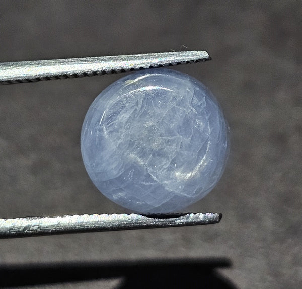 6.60 Carats Natural Gunpowder Bright Gray Star Sapphire 10.22 x 9.52 x 6.18 mm